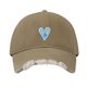 thumbnail image 1 of Gorra de béisbol con parte superior suave y ajustable con forma de corazón y agujero retro para mujer, de 54 a 60 cm de circunferencia, con ala ancha, 1 of 5