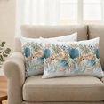 thumbnail image 6 of Outdoor Pillow Covers 20x12 Set of 2, Beach Coastal Waterproof Patio Throw Pillow Covers for Couch Sofa Chair, Nautical Shell Starfish Coral Summer Decorative Pillowcases for Throw Pillows, 6 of 9