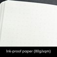 thumbnail image 4 of HTOOQ HTOOQ Medium A5 Dotted Hardcover Notebook (Black) HTOOQ 251 Numbered Pages Black -, 4 of 9