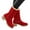 Red, variant on Mepaouo Winter Snow Boots for Women Warm Cowgirl Cowboy Boots Round Toe Western Mid-Calf Boots