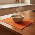 thumbnail image 3 of REGALWOVEN Placemats Set of 6 Polyester Placemats for Kitchen Dining Table Decor Heat Resistant Table Placemats Table Mat Orange Yellow 18*12in, 3 of 5