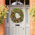 thumbnail image 6 of Decor Wreath for Front Door, Versatile Decor Farmhouse Colorful Cottage Wreath Artificial Flowers Door Wreath Beautiful Spring Summer Wreath, Home Porch Door Wall Window Party Decor, 6 of 9