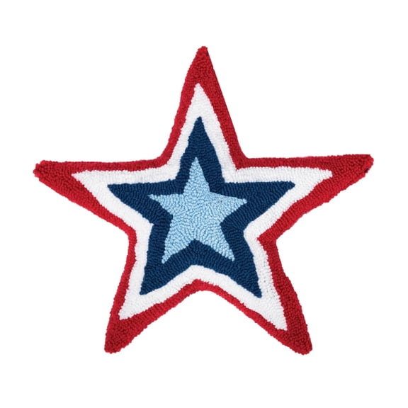 Patriotic Star Shaped 4th Of July Throw Pillow