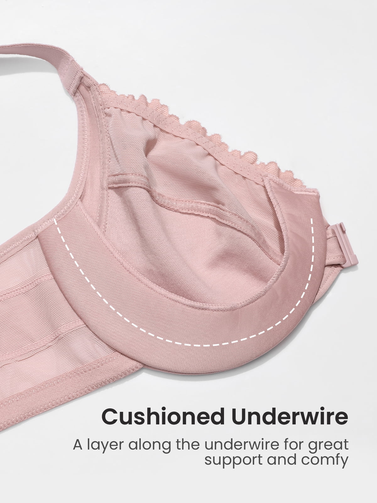 DELIMIRA Women's Front Closure Bras Posture Full Coverage Plus Size Lace Underwire Unlined Bra