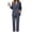 Gray plus size two piece set a1, variant on BRELIL Women Plus Size Two Piece Set V Neck Long Sleeve Blazer Wide Leg Pants Matching Lounge Sets Solid Elegant Business Casual Tracksuit Office Wear, Khaki M