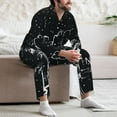 thumbnail image 7 of Susaid New York City1 Print Men's Long Sleeve Pajama Set, Two-Piece Button-Down Loungewear PJs Set, Comfortable Sleepwear for Relaxation-Medium, 7 of 7