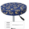 thumbnail image 4 of Balery Anchors and Nautical Fundas de asiento para taburete de bar redondo de tela de terciopelo ajustables que protegen de arañazos y manchas para sillas de 14 a 17 pulgadas.-12 inch, 4 of 7