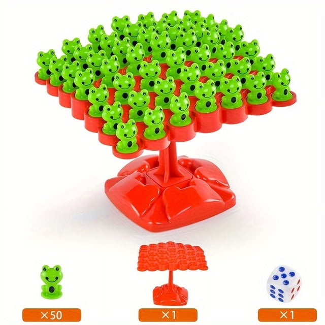 Frog Balance Tree Board Game, Math Stacking Concentration Training Game Toy, Party Interactive Game Toy