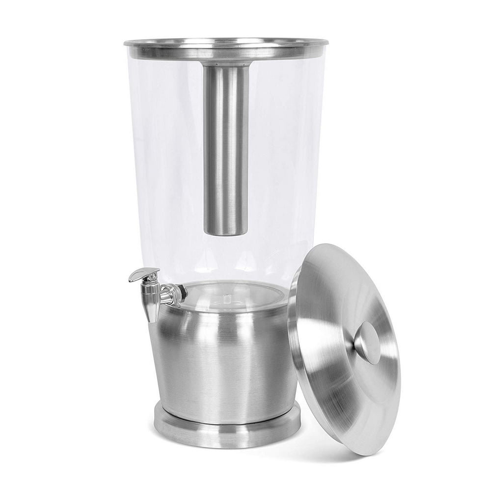 BirdRock Home 5 Gallon Stainless Steel Beverage Dispenser with Ice