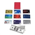 thumbnail image 4 of Credit Card Holder Genuine Leather Slim & Thin Pocket Wallet Minimalist Wallet Money Clip RFID Blocking, 4 of 7
