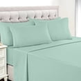 thumbnail image 3 of Lux Decor Collection Full Size Bed Sheets - Microfiber Deep Pocket Bedding Sheets & Pillowcase Sets - Spa Blue, 3 of 11
