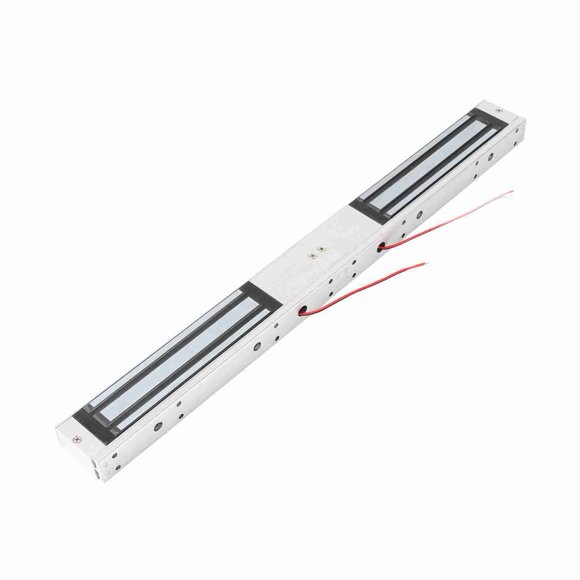 Electromagnetic Lock, Mount Double Door Mag Lock Rustproof Aluminum Alloy 12V for Wooden Metal Glass Doors