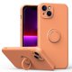 thumbnail image 1 of Funda de color sencillo para iPhone 14 Plus con soporte de anillo, placa metálica para carga magnética, diseño antigolpes y soporte giratorio de 360 grados., 1 of 5