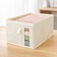 thumbnail image 4 of Storage Bin, Closet Organizer, Fabric Wardrobe Storage Box with Front Window Handles Foldable Container for Clothes Underwear, 4 of 7