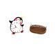 thumbnail image 5 of Precioso Reloj De Pared De Madera Con Forma De Pingüino De Dibujos Animados Y Cesta De Mimbre Tejida, Frutero Ovalado, Organizador Decorativo Multifuncional A Pilas Para El Hogar, Para, 5 of 8