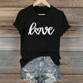 thumbnail image 5 of TRUBKH Womens Tops Valentines Day Valentines Day Tshirt Work Blouses Women Valentine Tops Valentines Top Women's Graphic T Shirts Vintage Women T Shirt Graphic Black L, 5 of 7