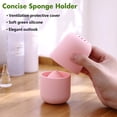 thumbnail image 2 of Makeup Sponge Holder, Cosmetic Blender Silicone Travel Case,Makeup Puff Ball Protective Carrying Container (BLENDER NOT INCLUDED) - Pink, 2 of 5