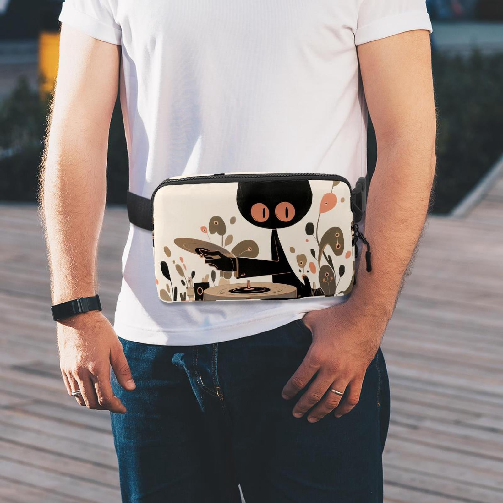 Cartoons Lightweight Adjustable Fanny Packs with Extension Strap - Unisex Waist Bags Running Belt