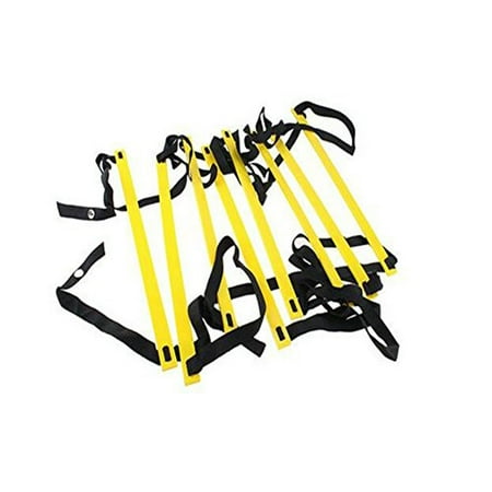 Nike Usa Soccer Training - Durable 8-rung Agility Ladder for Soccer Speed Football Fitness Feet Training 4 M Yellow & Black