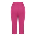 thumbnail image 5 of Women's Leggings Capri Leggings For Women 2024 High Waisted Cutout Yoga Capris Lightweight Cozy Cropped Pants Solid Soft Pajams Pants,Pink Women's Legging XXL, 5 of 6