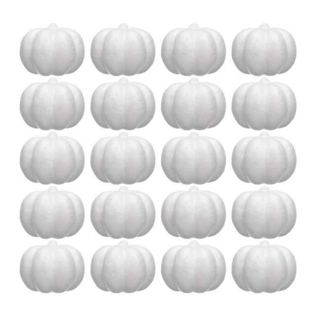 KLKCMS 20Pcs Foam Pumpkins Handmade DIY Arts for Halloween School Project Christmas