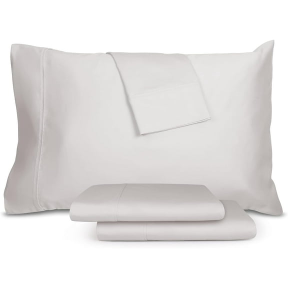 Celliant Performance Bed Sheets, Luxury Style, Soft, Breathable, Cool, Wrinkle & Fade Resistant, Promotes Better Sleep (Light Grey, Queen 12” Pocket Depth)