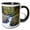 Black/White, variant on 3drose, Usa, Oregon, Columbia Gorge, Eagle Creek, Basalt Rock - Us38 Glu0040 - Gary Luhm, 11oz Two-tone Yellow Mug
