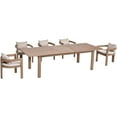 thumbnail image 4 of Meridian Furniture Newport 86.75" / 108" Natural Acacia Wood Outdoor Patio Dining Table, 4 of 12