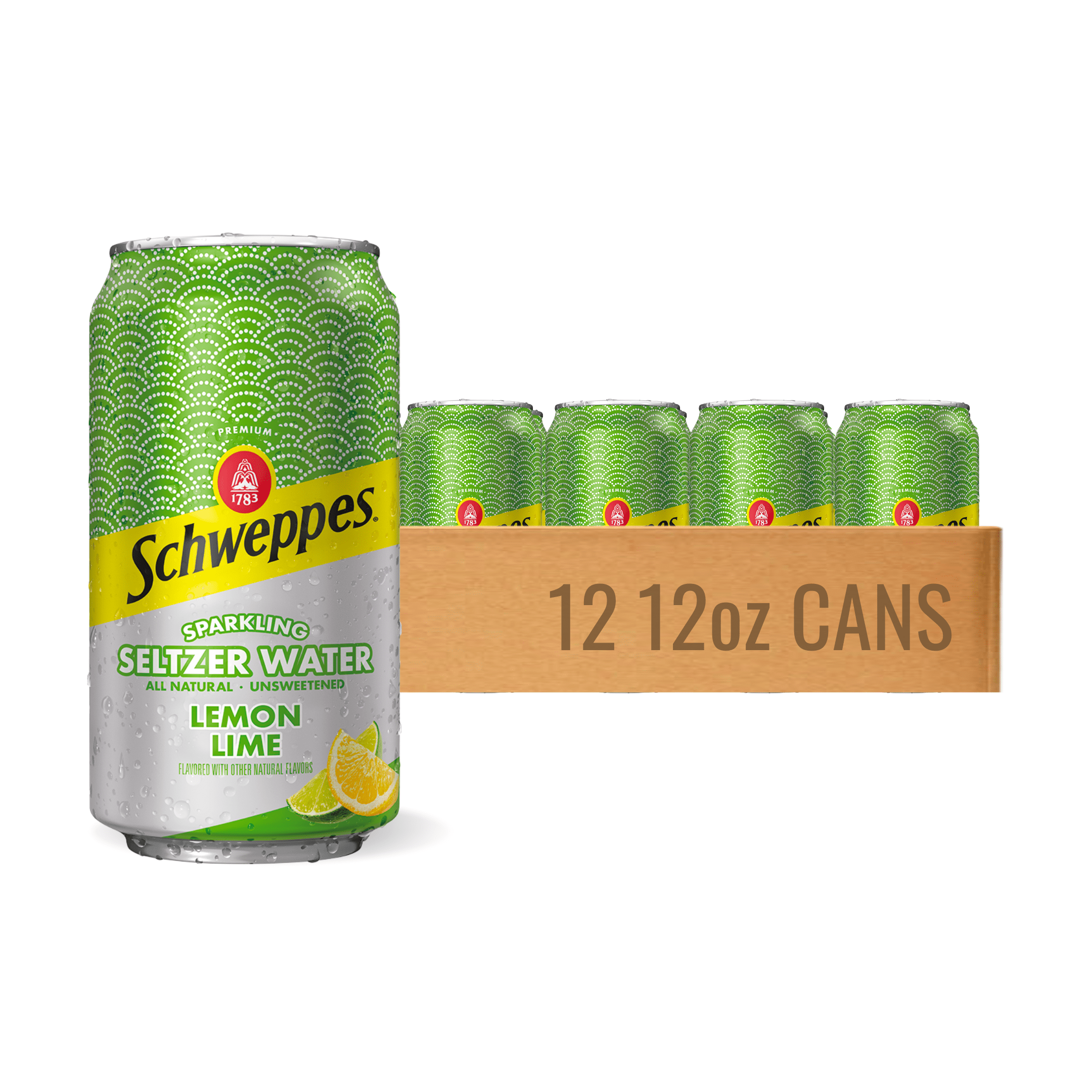 Schweppes Lemon Lime Sparkling Seltzer Water 12, 12oz cans