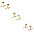 thumbnail image 6 of HOMEMAXS 3 Pairs Cross Earrings Tragus Earrings Ear Piercing Studs Pierced Earrings, 6 of 8
