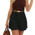 thumbnail image 2 of Work Shorts for Women Summer High Waisted Wide Leg Loose Fit Flowy A Line Businees Casual Shorts, 2 of 7