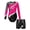 Hot Pink, variant on YiZYiF Kids Girls Tumble Long Sleeve Patchwork Gymnastics Leotard with Shorts 2-piece Dance Sports Outfit Pink 8