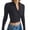 Black, variant on Lixiuxyad Women's Casual Solid Color Zipper V Neck Slim Fit Sweater T Shirt For Autumn And Winter Seasons Summer Tee Shirts,Black L