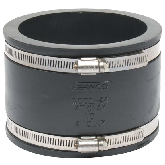 Fernco Schedule 40 4 in. Hub x 4 in. Dia. Hub PVC Flexible Coupling