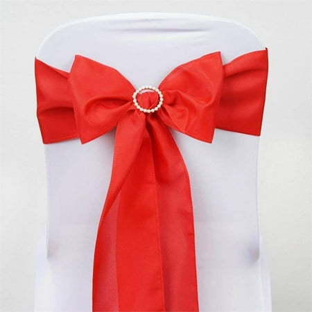 

Efavormart 25 Pack | Red Polyester Chair Sashes | 6 X 108