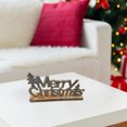 thumbnail image 2 of Metal Merry Christmas Tree Table Top (Silver), 2 of 3