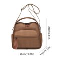 thumbnail image 2 of HUISZJ Nylon Crossbody Bag, Women Shoulder Bag with Zipper, Large Capacity Commute Bag for Work Travel Outdoor (Brown), 2 of 8