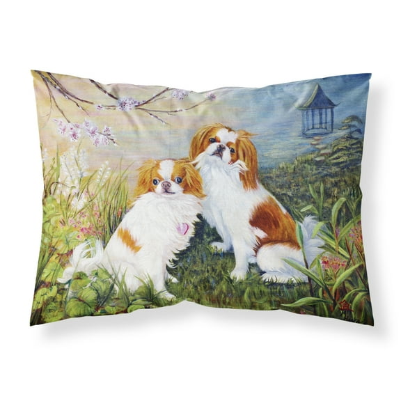 Carolines Treasures MH1061PILLOWCASE Japanese Chin Wasabi and Ginger Fabric Standard Pillowcase Standard multicolor