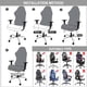 thumbnail image 5 of Xiao Hua Fundas para sillas gaming, fundas protectoras para sillas de oficina, impermeables, con reposabrazos, elásticas, para sillas de ordenador y sillones giratorios, color gris oscuro., 5 of 5