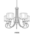thumbnail image 3 of Progress Lighting Invite Brushed Nickel Traditional/Formal Chandelier w/ 5 Light 100W - P4696-09, 3 of 3