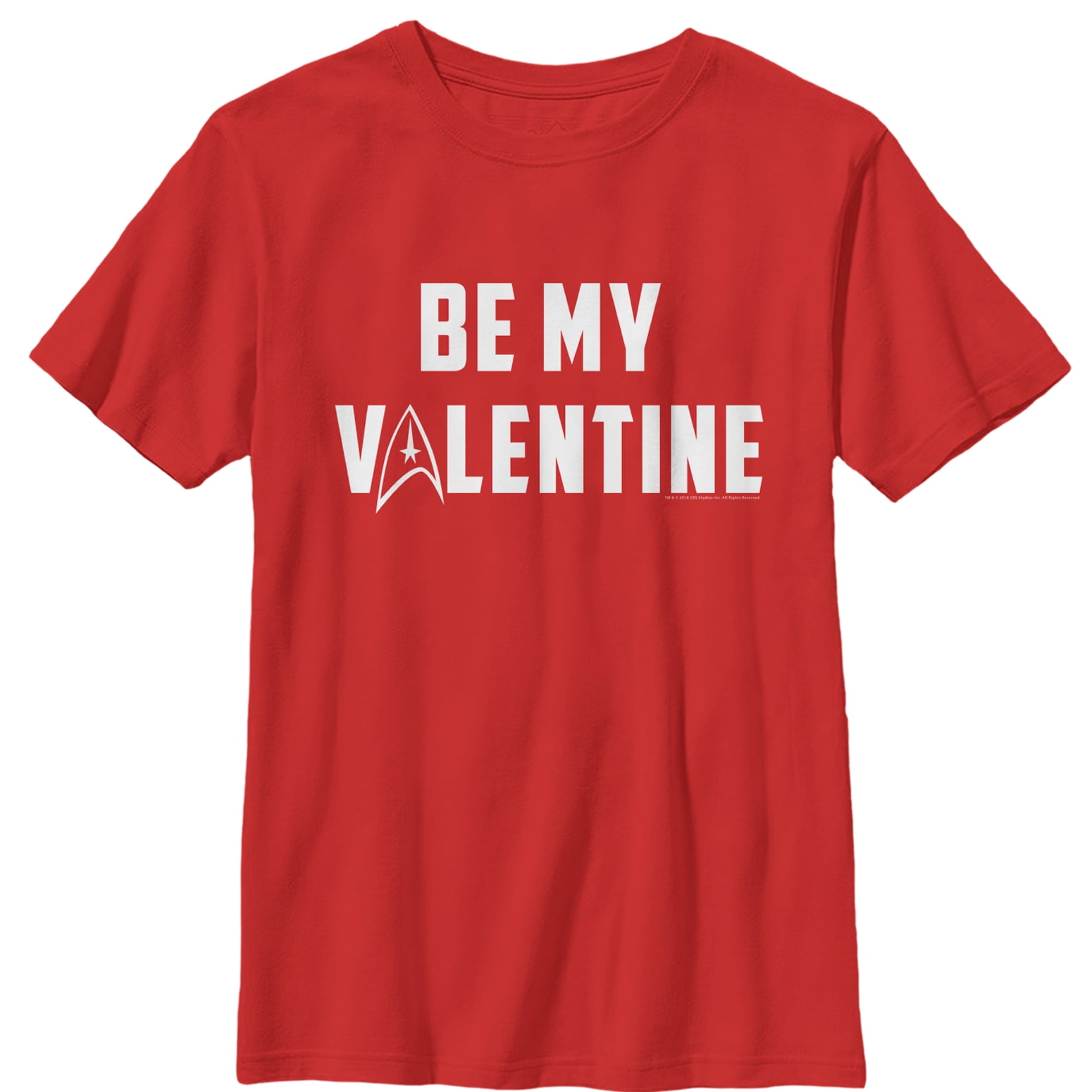 Boy s Star Trek Be My Starfleet Valentine Graphic Tee Red Large