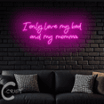 thumbnail image 3 of C-CRAFT I Only Love My Bed & My Momma Neon Led Light Up 20 inch for Valentine's Day Wall Decor, 3 of 5