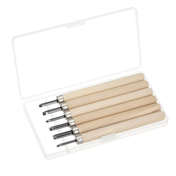 Uxcell 55# Steel Big/Medium/Small Half Round Triangle Wood Craft Carving Knife 1 Set (6 Pack)