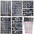 thumbnail image 2 of Christmas Glitter Tattoo Kits Template Flash Rhinestone Glitter Shine Flash Powder Temporary Tattoo Set Face Body Painting Art Tools, 2 of 9