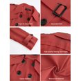 thumbnail image 4 of Gabardina NANJUN, chaqueta clásica con solapa para mujer, color burdeos, 4 of 7