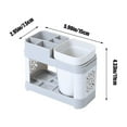 thumbnail image 3 of Toothbrush Holder for Bathrooms, Plastic Electrical Toothbrush Storage Holder and Toothpaste Organizing Stand with 1 Storage Cup, Tooth Brushing Holder Cup Tray and Toothpaste Caddy Black, 3 of 6