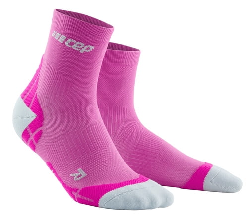 CEP Run Ultralight Short Socks Electric Pink/Green Damen