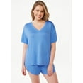 thumbnail image 6 of Joyspun Women's V-Neck Sleep T-Shirt, Sizes S to 3X, 6 of 6