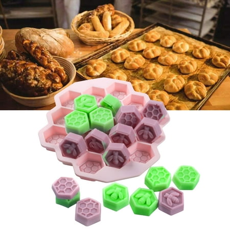 

Dream Lifestyle Bee Honeycomb Soap Molds 3D Hexagon Beehive Silicone Cupcake Cups Muffin Baking Pan Homemade DIY Making Cake Mousse Jelly Candy Chocolate Mould Homemade Craft