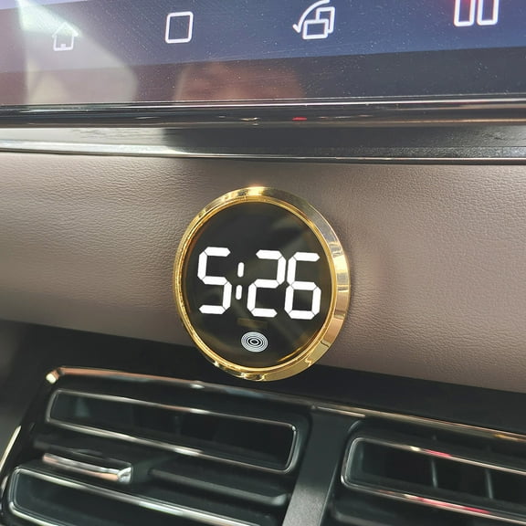 Digital Clock For Car - Stick On LED Display Watch For Vehicles Including Boat Bike Truck With Easy Installation